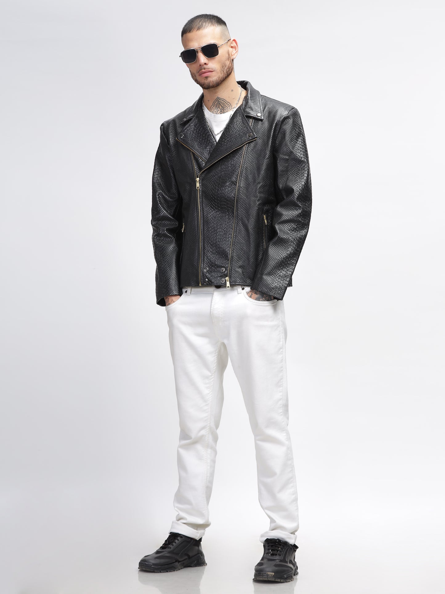 MEN'S PYTHON LEATHER JACKET