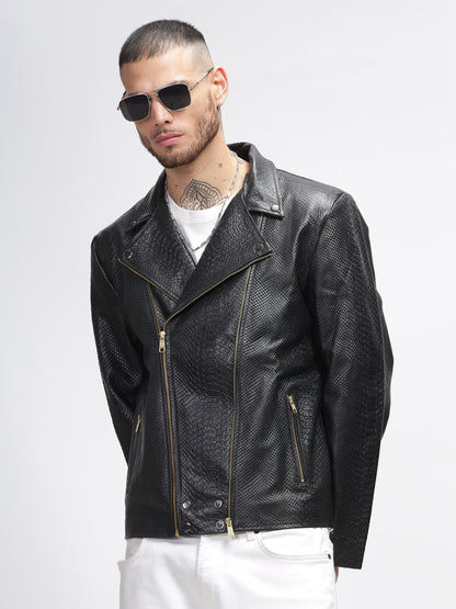 MEN'S PYTHON LEATHER JACKET