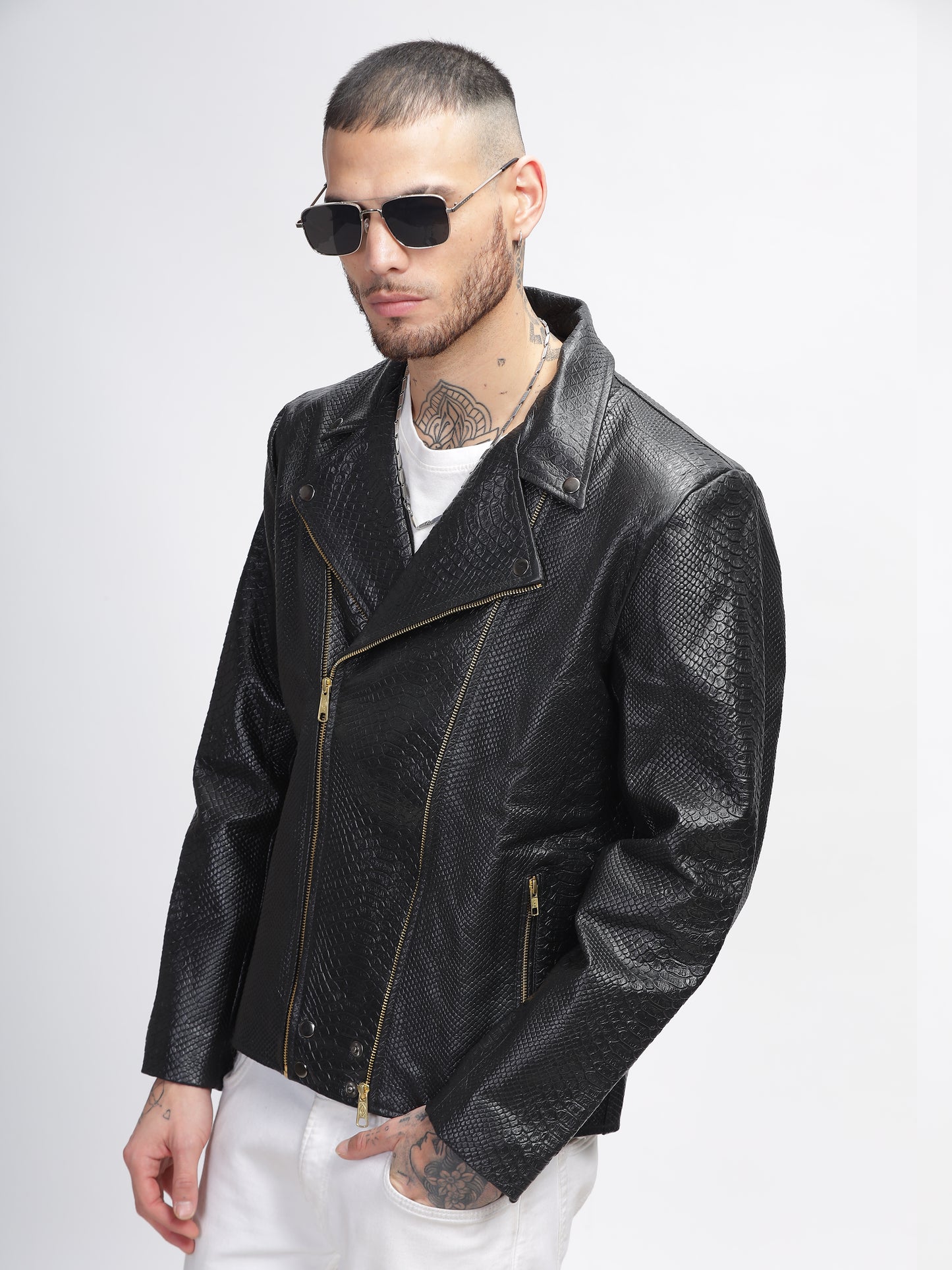 MEN'S PYTHON LEATHER JACKET